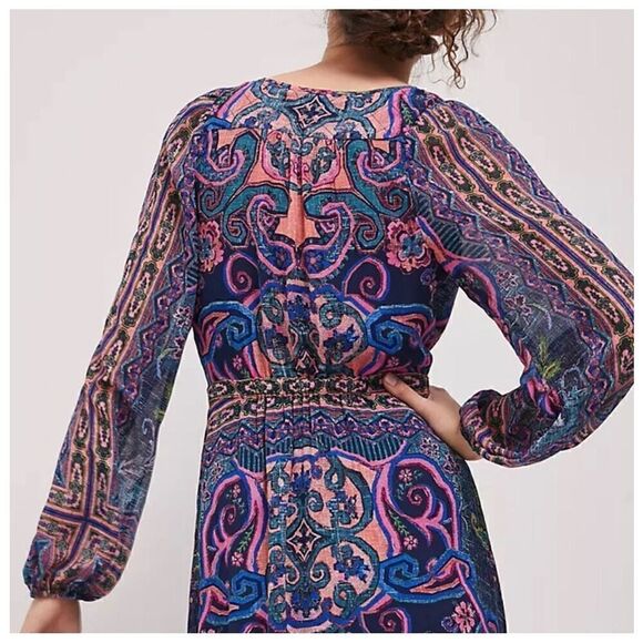 Anthropologie By Anthropologie Sydney Multi Color Midi Dress - Picture 7 of 16
